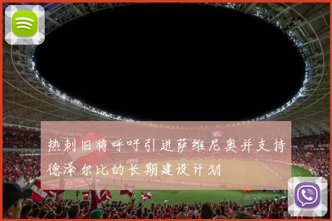 热刺旧将呼吁引进萨维尼奥并支持德泽尔比的长期建设计划